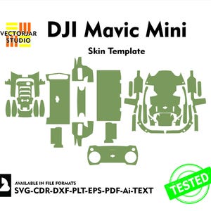DJI Mavic Mini Skin Vektor Vorlage Datei Skin gestanztes Layout