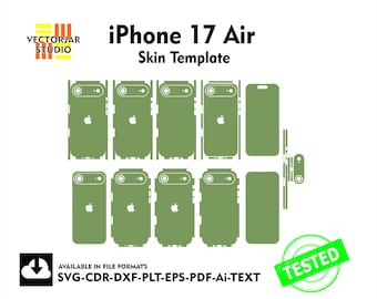 Iphone Air Skin vector template file skin die cut layout