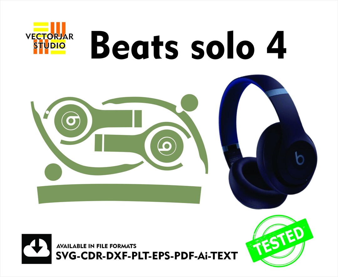Beats Solo 4 Skin Vector Template File Skin Die Cut Layout - Etsy