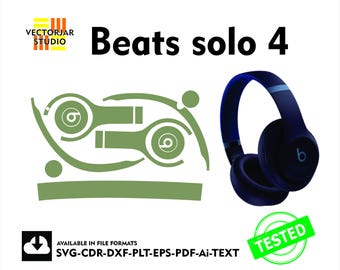 Beats Solo 4 Skin Vektor Vorlage Datei Skin gestanztes Layout
