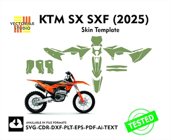 KTM SX SXF (2025) スキン ベクター テンプレート ファイル スキン 