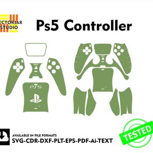 Ps5 Controller Full wrap Skin vector template file skin die cut layout