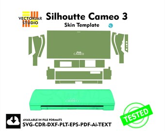 Silhoutte Cameo 3 Skórka plik wektorowy szablon wykrojnik układ skóry