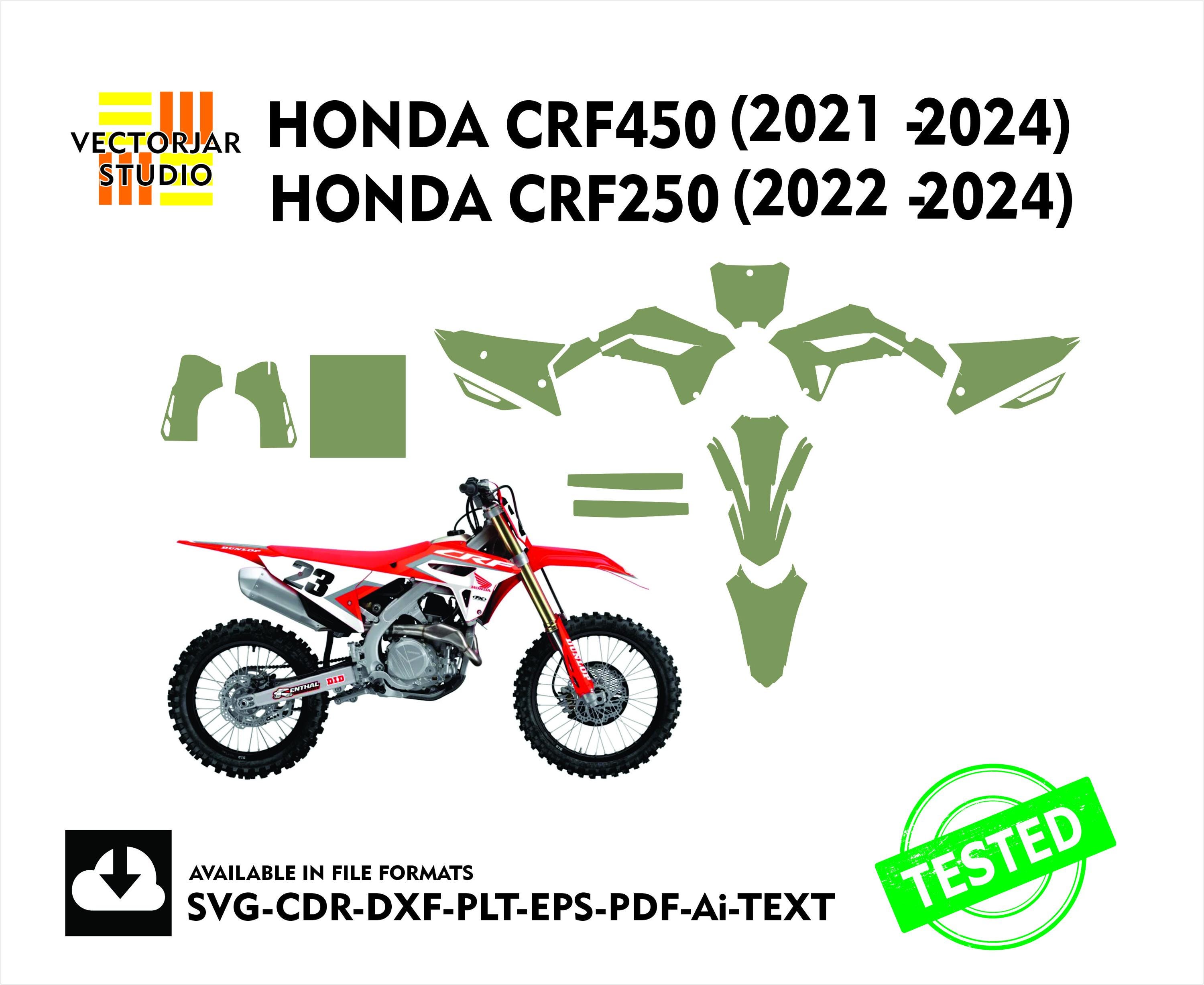 Honda CRF450R (2021-2024)-CRF250R (2022-2024) Skin Vector Template