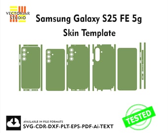 Samsung Galaxy S25 FE 5g Skin vector template file skin die cut layout