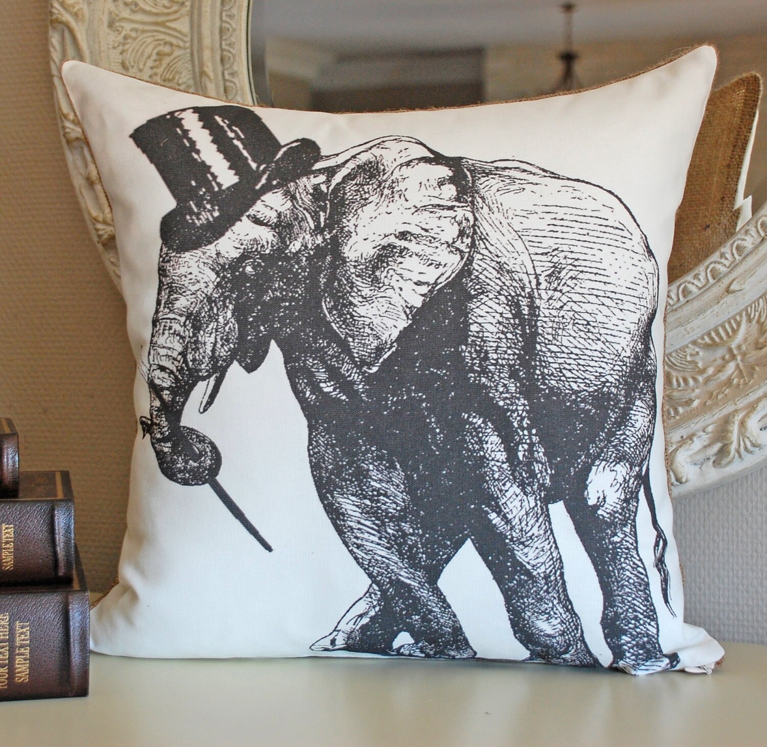 Elephant pillow cover