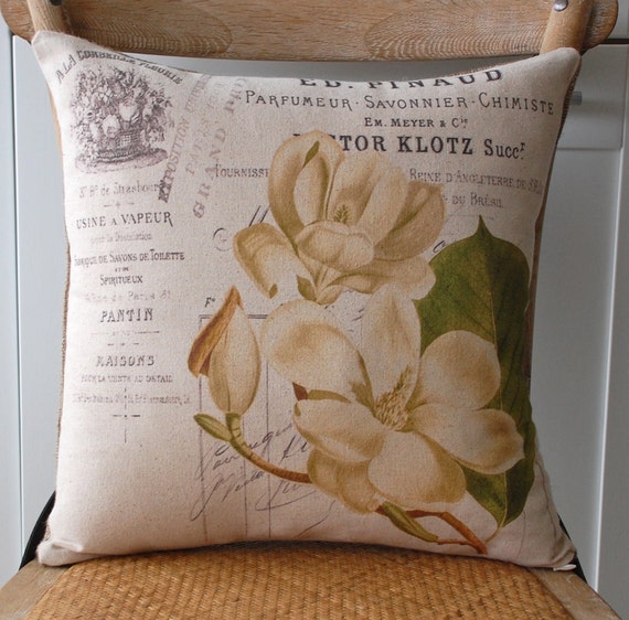 Items similar to Magnolia pillow cover on Etsy