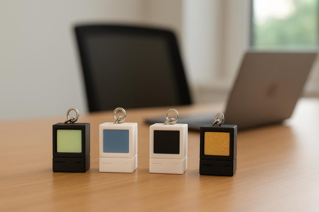 90s Computer Keychain | Retro PC Desk Ornament - Etsy