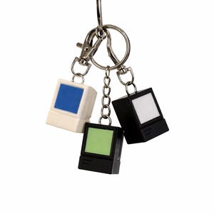 Porte-clés pour ordinateur des années 90 | Décoration de bureau rétro pour PC | Cadeau pour le bureau