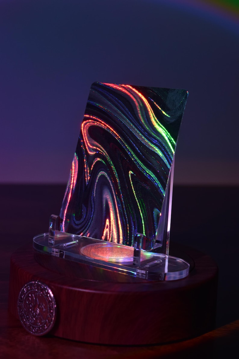PRECUT Standard TCG 3.5" x 2.5" Holographic 300+ gsm cardstock | Ideal for UV Printing Oil Slick