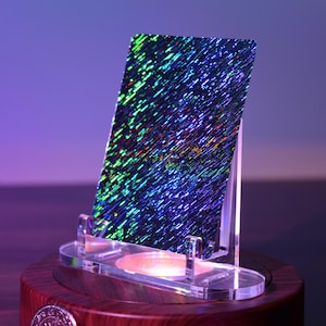 PRECUT Standard TCG 3.5" x 2.5" Holographic 300+ gsm cardstock | Ideal for UV Printing Cosmic Rain