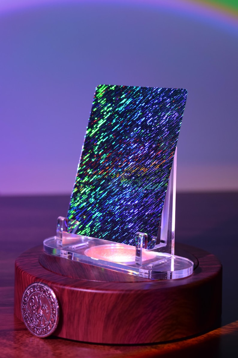 PRECUT Standard TCG 3.5" x 2.5" Holographic 300+ gsm cardstock | Ideal for UV Printing Cosmic Rain