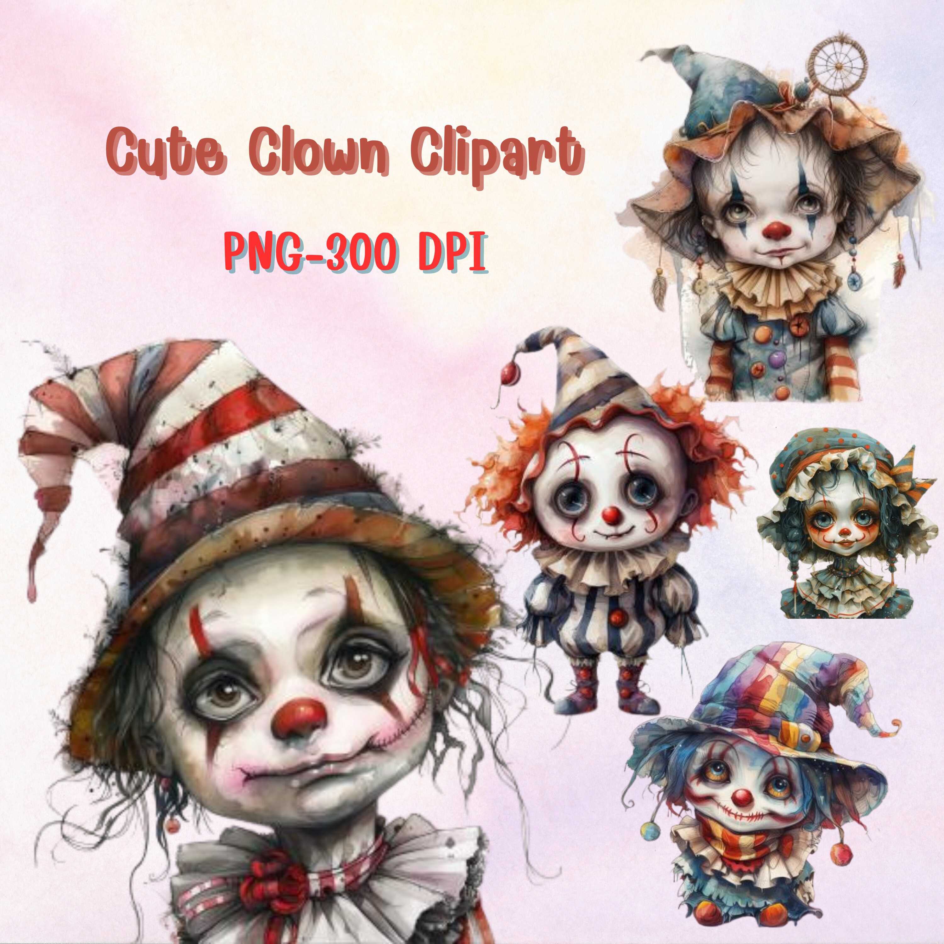 Cute Clown Clipart , Cute Clown PNG 20 High-quality Images for Circus ...