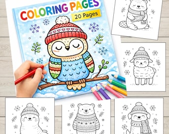 Winter Animal Coloring Pages for Kids | Arctic Activity (PDF)