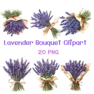 Watercolor Lavender Bouquet Clipart for Wedding Invitations, Lavender Bouquet Clipart for Stationery,Watercolor Lavender Bouquet Clipart PNG