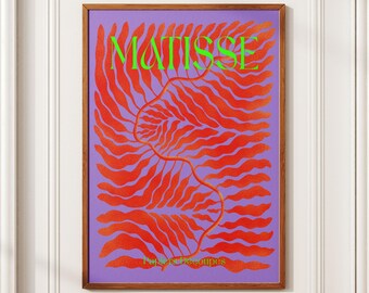 Matisse-Inspired Abstract Art - Vibrant Retro Wall Decor, Digital Download Print, High Quality Resolution, Matisse, Pop, Colourful, Vibe