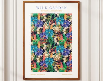 Wild Garden Botanical Collection - Floral Wall Art, Digital Botanical Print, Home Decor Inspiration