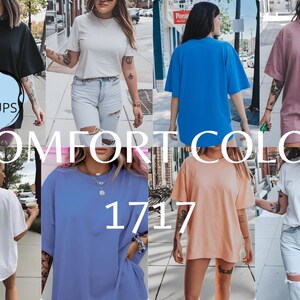 Comfort Colors 1717, Print On Demand Mockups, Oversized Mockup, 1717, Sublimation Design