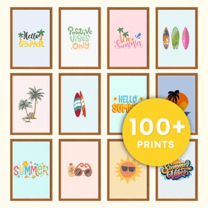 Summer Wall Art Prints: Beach Coastal Decor (100+ Designs) (Digital Prints)