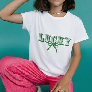 Lucky St Patrick&#39;s Day PNG: Coquette Design (Digital Download)