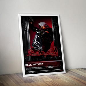 Impresión de póster de Devil May Cry / Portada de Devil May Cry / Póster de juegos / 4 colores / Decoración de juegos, Póster de videojuegos, Regalo de juegos, Impresión de videojuegos