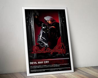 Devil May Cry Poster Print | Devil May Cry Cover | Gaming Poster | 4 Colors | Gaming Decor, Video Game Poster, Gaming Gift, Video Game Print