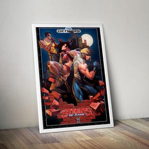 Streets of Rage Poster | Gaming Posters | Streets of Rage Prints | Video Game Posters | Large Poster Print | Wall Decor Poster | Gaming Gift