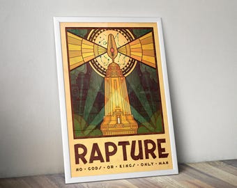 BioShock Poster | Welcome to Rapture | BioShock Prints | Video Game Poster | Gaming Poster | Video Game Print | Wall Decor Poster | Wall Art