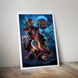 Baldur's Gate 3 Poster | Heroes of Baldur's Gate | Gaming Poster | Video Game Poster | Large Poster Prints | Wall Decor Poster | Gamer Gifts