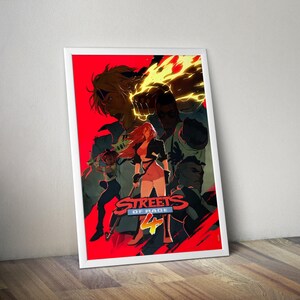 Póster de Streets of Rage 4 / Pósteres de juegos / Impresión de Streets of Rage / Póster de videojuego / Impresión de póster grande / Póster de decoración de pared / Regalo de juegos