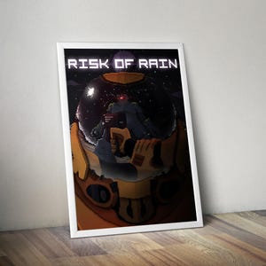 Risk of Rain Poster | Risk of Rain Prints | Roguelike Poster | Video Game Posters | Gaming Posters | Video Game Print | Gaming Gifts