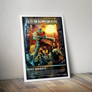 Duke Nukem 2 Poster Print | Duke Nukem Cover | Gaming Poster | 4 Colors | Gaming Decor | Video Game Poster | Gaming Gift | Video Game Print