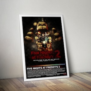 Five Nights at Freddy's 2 Poster Print | Gaming Posters | 4 Colors | Gaming Decors | Video Game Posters | Gaming Gifts | Video Game Prints