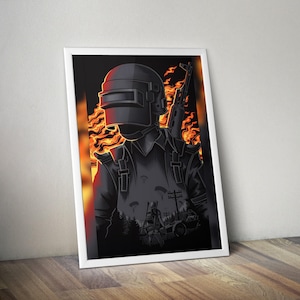 PUBG: Battlegrounds Poster | Gaming Poster | PUBG Prints | Video Game Posters | Large Poster Prints | Wall Decor Posters | Gaming Gifts