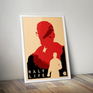Half-Life Poster | Gaming Poster |  Half Life Prints | Video Game Posters | Gordon Freeman Poster | Wall Deocr Posters | Large Poster Prints