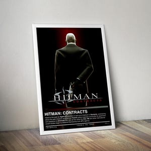 Hitman Contracts Poster Print | Hitman Cover | Gaming Poster | 4 Colors | Gaming Decor | Video Game Posters | Gaming Gift | Video Game Print