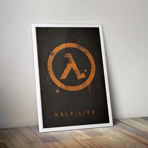 Half-Life Poster | Gaming Poster |  Half Life Prints | Video Game Posters | Half-Life Cover Poster | Wall Deocr Poster | Large Poster Prints
