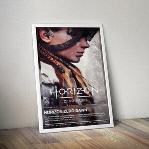 Horizon Zero Dawn Poster Print | Gaming Cover | Gaming Poster | 4 Colors | Gaming Decor | Video Game Poster, Gaming Gift, Video Gaming Print