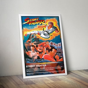 Street Fighter Poster | Street Fighter Print | Gaming Poster | 4 Colors | Gaming Decor | Video Game Poster | Gaming Gift | Gaming Wall Art