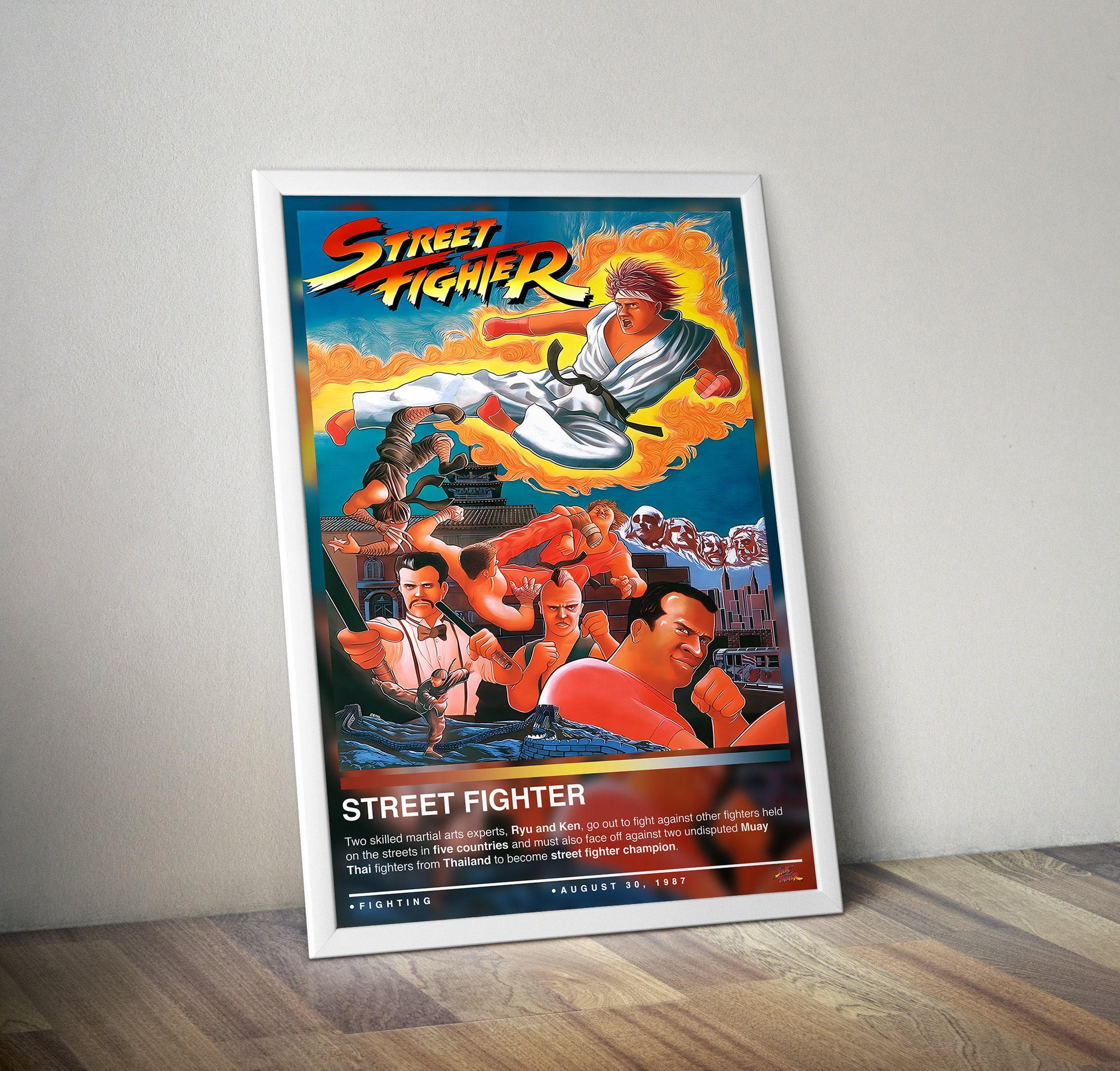 Street Fighter Poster | Street Fighter Print | Gaming Poster | 4 Colors | Gaming Decor | Video Game Poster | Gaming Gift | Gaming Wall Art