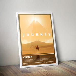 Journey Poster Print | Journey Cover | Gaming Poster | 4 Colors | Gaming Decor | Video Game Poster | Gaming Gift | Video Game Print