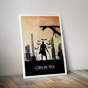 Deus Ex Poster | Deus Ex Prints | Gaming Posters | RPG Poster | Video Game Posters | Gaming Gifts | Wall Decor Posters | Video Game Prints
