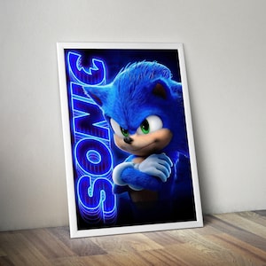 Sonic the Hedgehog Poster | Gaming Poster | Sonic Prints | Video Game Posters | Large Poster Prints | Wall Decor Posters | Gaming Gifts