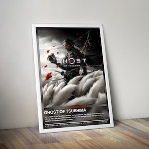 Ghost of Tsushima Poster | Ghost of Tsushima Print | 4 Colors | Gaming Decor | Video Game Poster | Gaming Gift | Gaming Wall Art, Gaming Art