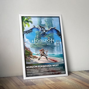 Horizon Forbidden West Poster Print | Gaming Cover | Gaming Poster | 4 Colors | Gaming Decor | Video Game Poster | Gaming Gift, Gaming Print