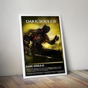 Impresión de póster de Dark Souls 3 / Portada de Dark Souls 3 / Póster de juegos / 4 colores / Decoración de juegos / Póster de videojuegos / Regalo de juegos, Impresión de videojuegos