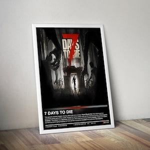 Plakat 7 Days to Die | Plakat do gier | 4 kolory | Dekoracja do gier | Plakat do gier wideo | Prezent do gier | Wydruk do gier wideo | Okładka do gier