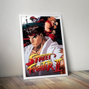 ストリートファイター 2 ポスター | ゲーム ポスター | ストリートファイター プリント | ビデオゲーム ポスター | リュウ ホシ ポスター | 壁装飾ポスター | ゲームギフト