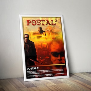 Postal 2 Poster Print | Postal Cover | Gaming Posters | 4 Colors | Gaming Decors | Video Game Posters | Gaming Gifts | Video Game Prints