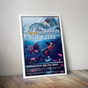 Subnautica Below Zero Poster | Subnautica Print | Gaming Poster | 4 Colors | Gaming Decor | Video Game Poster, Gaming Gift, Video Game Print